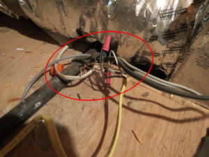exposed wire splices photo