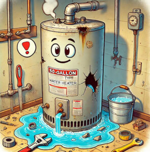 a cartoon of a water heater