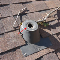 missing vent pipe at roof jack