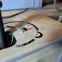 no strain relief clamp at furnace power cord